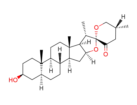Molecular Structure of 28404-66-2 ((22S,25R)-3β-Hydroxy-5α-spirostan-23-one)