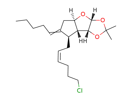 (3aR,4aR,7R,7aR,7bR)-7-((Z)-6-Chloro-hex-2-enyl)-2,2-dimethyl-6-pent-(E)-ylidene-hexahydro-cyclopenta[4,5]furo[2,3-d][1,3]dioxole
