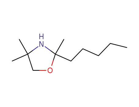 Molecular Structure of 51805-99-3 (2,4,4-trimethyl-2-pentyl-1,3-oxazolidine)