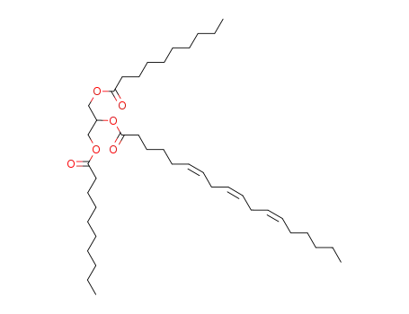 6,9,12-Octadecatrienoic acid,
2-[(1-oxodecyl)oxy]-1-[[(1-oxodecyl)oxy]methyl]ethyl ester, (6Z,9Z,12Z)-