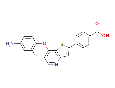 4-(7-(4-amino-2-fluorophenoxy)thieno[3,2-b]pyridin-2-yl)benzoic acid