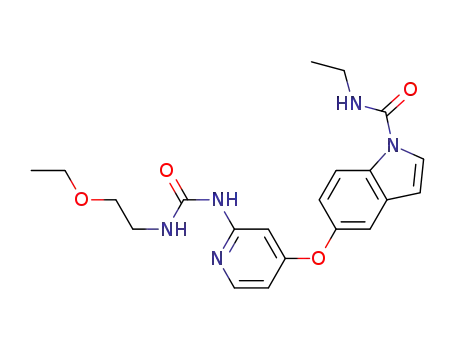 N1-ethyl-5-(2-(((2-ethoxyethyl)amino)carbonyl)amino-4-pyridyl)oxy-1H-1-indolecarboxamide