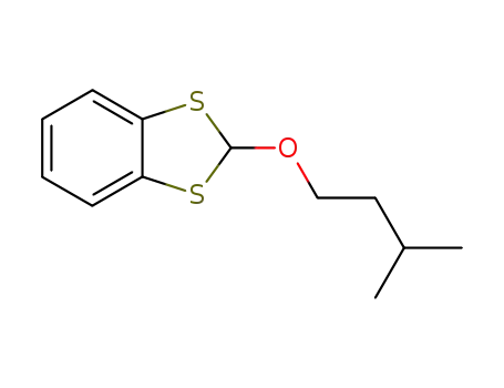 Molecular Structure of 55315-56-5 (1,3-Benzodithiole, 2-(3-methylbutoxy)-)