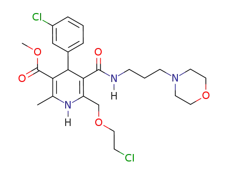 3-methyl-6-(2-chloroethoxy)methyl-4-(3-chlorophenyl)-2-methyl-5-(3-(N-morpholino)propylcarbamoyl)-1,4-dihydropyridine-3-carboxylate