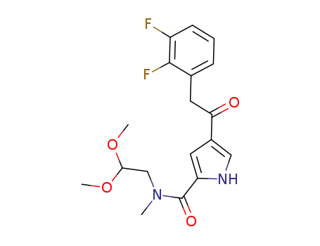 4-[(2,3-difluoro-phenyl)-acetyl]-1H-pyrrole-2-carboxylic acid (2,2-dimethoxy-ethyl)-methyl-amide