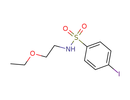 Molecular Structure of 600638-57-1 (Benzenesulfonamide, N-(2-ethoxyethyl)-4-iodo-)