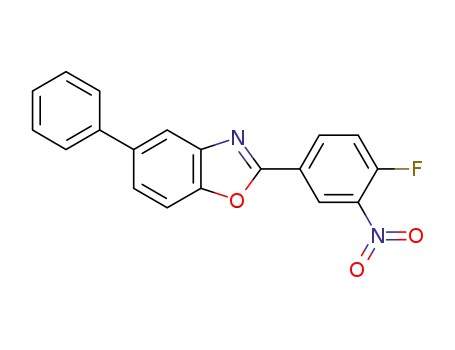 Molecular Structure of 599202-33-2 (Benzoxazole, 2-(4-fluoro-3-nitrophenyl)-5-phenyl-)