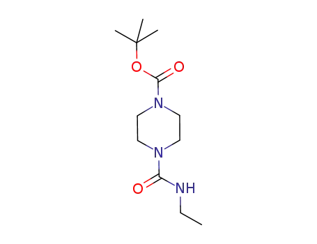 Molecular Structure of 877165-63-4 (1-Piperazinecarboxylic acid, 4-[(ethylamino)carbonyl]-,
1,1-dimethylethyl ester)