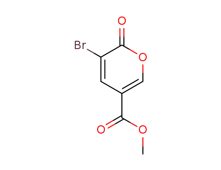 Molecular Structure of 42933-07-3 (METHYL 3-BROMO-2-OXO-2H-PYRAN-5-CARBOXYLATE)