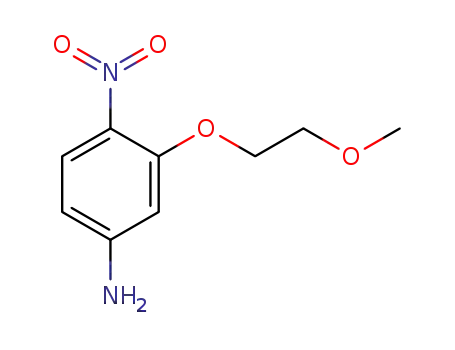 Molecular Structure of 880083-47-6 (Benzenamine, 3-(2-methoxyethoxy)-4-nitro-)