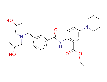 2-(3-{[bis-(2-hydroxy-propyl)-amino]-methyl}-benzoylamino)-5-piperidin-1-yl-benzoic acid ethyl ester