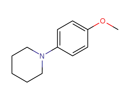 Molecular Structure of 5097-25-6 (Piperidine, 1-(4-methoxyphenyl)-)