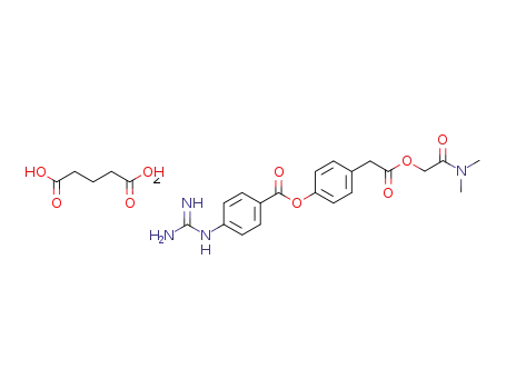 N,N-dimethyl-carbamoylmethyl p-(p-guanidinobenzoyloxy)phenylacetate glutarate