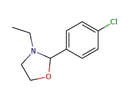 Molecular Structure of 19394-03-7 (2-(4-chlorophenyl)-3-ethyl-1,3-oxazolidine)