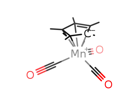 Molecular Structure of 34807-89-1 (eta5-Pentamethylcyclopentadienyl manganese tricarbonyl)