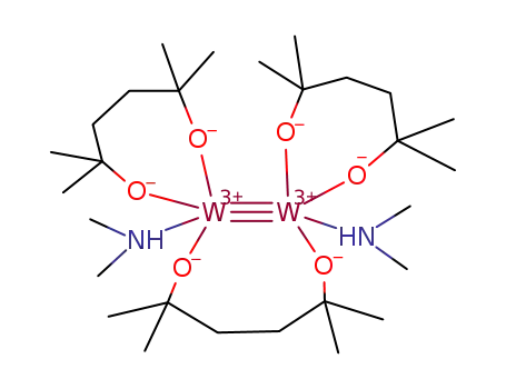 W2(μ-2,5-dimethylhexane-2,5-diolate)(η(2)-2,5-dimethylhexane-2,5-diolate)2(dimethylamine)2