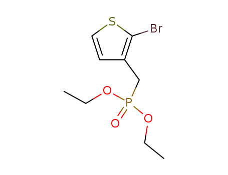 Molecular Structure of 40033-08-7 (Phosphonic acid, [(2-bromo-3-thienyl)methyl]-, diethyl ester)