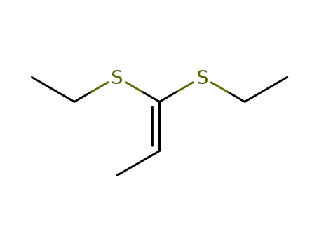 Molecular Structure of 13879-93-1 (1-Propene, 1,1-bis(ethylthio)-)