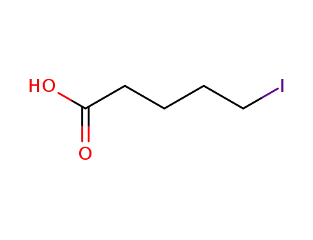 Molecular Structure of 19448-36-3 (5-iodopentanoic acid)
