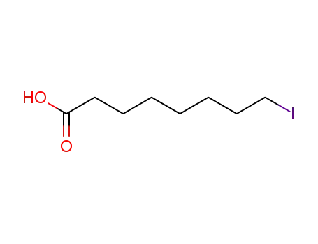 Molecular Structure of 1795-61-5 (Octanoic acid, 8-iodo-)