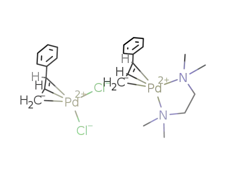 [η**3-3-phenyl-2-propenyl](N,N,N',N'-tetramethylethylenediamine)palladium(II) dichloro(η**3-3-phenyl-2-propenyl)palladate(II)