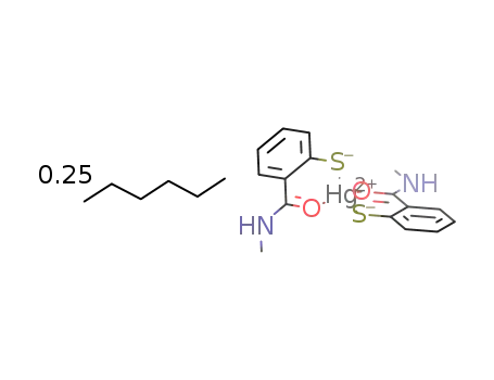 Hg(SC6H4CONHCH3)2*0.25C6H14