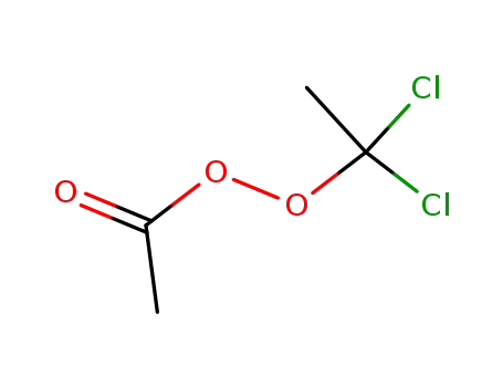 Molecular Structure of 59183-18-5 (ACETYL-1,1-DICHLOROETHYL PEROXIDE			)