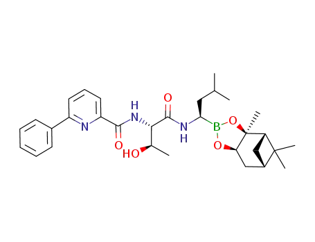 N-[(1S,2R)-1-[[[(1R)-1-1[(3aS,4S,6S,7aR)-hexahydro-3a,5,5-trimethyl-4,6-methano-1,3,2-benzodioxaborol-2-yl]-3-methylbutyl]amino]carbonyl]-2-hydroxypropyl]-6-phenyl-2-pyridinecarboxamide
