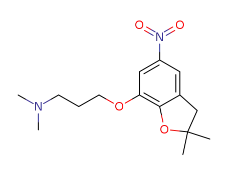 2,2-dimethyl-5-nitro-7-(3-dimethylamino-propoxy)-2,3-dihydro-benzofuran