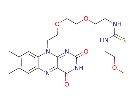 10-(9',11'-diaza-3',6',14'-trioxa-10'-thioxopentadec-1'-yl)-7,8-dimethylbenzo[g]pteridine-2,4-dione