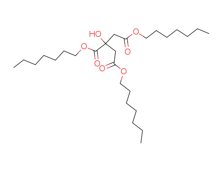 Molecular Structure of 95356-26-6 (1,2,3-Propanetricarboxylic acid, 2-hydroxy-, triheptyl ester)
