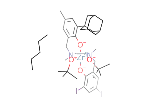 [(OC6H2I2CH2N(CH3)C2H4N(CH3)CH2C6H2(C10H15)(CH3)O)Zr(OC(CH3)3)2]*C5H12