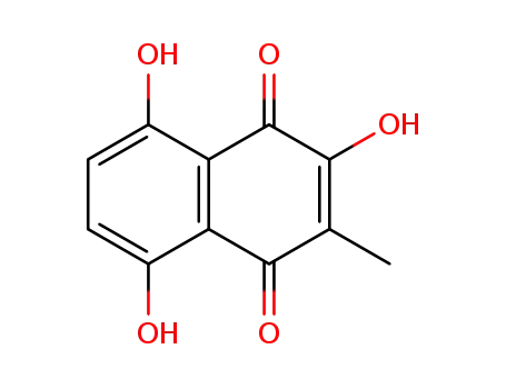 Molecular Structure of 31039-66-4 (5,6,8-trihydroxy-7-methylnaphthalene-1,4-dione)