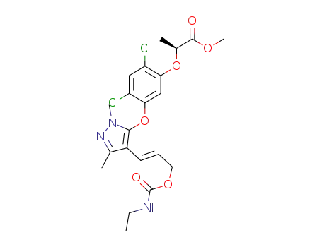 methyl (2S)-2-(2,4-dichloro-5-{[4-((1E)-3-{[ethylcarbamoyl]oxy}prop-1-en-1-yl)-1,3-dimethyl-1H-pyrazol-5-yl]oxy}phenoxy)propionate