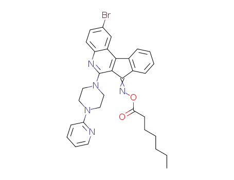2-bromo-6-(4-(pyridin-2-yl)piperazin-1-yl)-7H-indeno[2,1-c]quinolin-7-one O-heptanoyl oxime