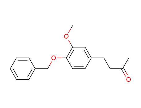 Molecular Structure of 39886-78-7 (2-Butanone, 4-[3-methoxy-4-(phenylmethoxy)phenyl]-)
