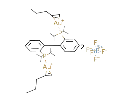 [(2,2'-bis(di-tert-butylphosphino)biphenyl)(Au(1-pentene))2](SbF6)2