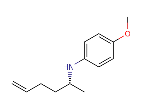 Molecular Structure of 875540-94-6 (Benzenamine, 4-methoxy-N-[(1R)-1-methyl-4-pentenyl]-)