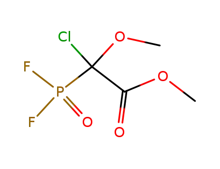Molecular Structure of 66298-77-9 (Acetic acid, chloro(difluorophosphinyl)methoxy-, methyl ester)