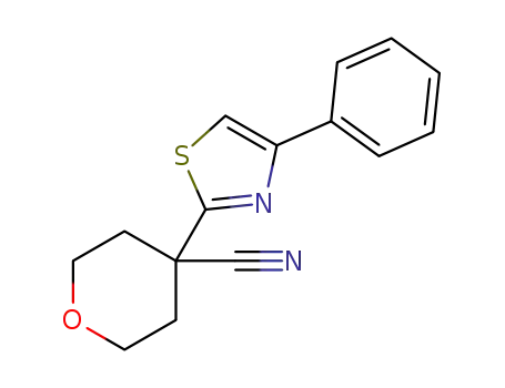 4-(4-phenylthiazol-2-yl)tetrahydro-2H-pyran-4-carbonitrile