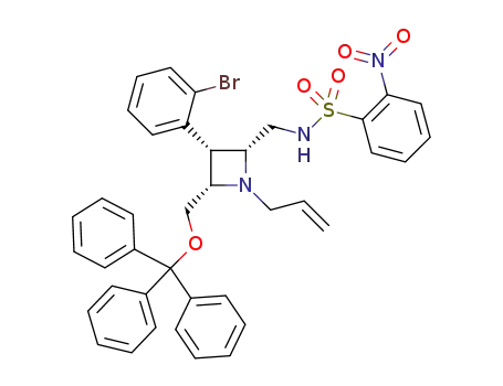 N-(((2S,3R,4R)-1-allyl-3-(2-bromophenyl)-4-((trityloxy)methyl)azetidin-2-yl)methyl)-2-nitrobenzenesulfonamide