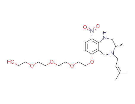 (+)-(S)-6-(tetraethylene glycol)-3-methyl-4-(3-methyl-2-butenyl)-9-nitro-2,3,4,5-tetrahydro-1H-[1,4]benzodiazepine