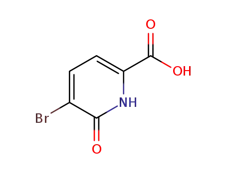Molecular Structure of 1214385-51-9 (5-BroMo-6-hydroxypicolinic acid)