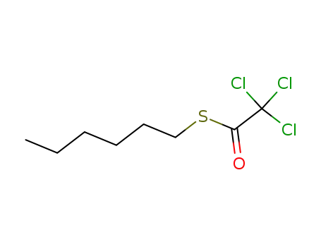 Molecular Structure of 36061-27-5 (Ethanethioic acid, trichloro-, S-hexyl ester)
