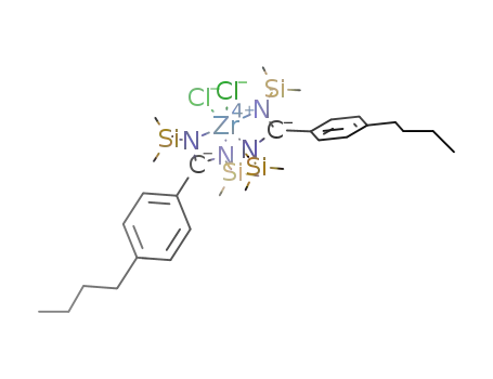 cis-[4-n-Bu(C6H4)C(NSiMe3)2]2ZrCl2