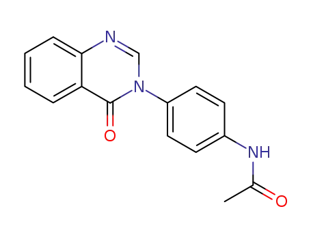 Molecular Structure of 24122-35-8 (Acetamide, N-[4-(4-oxo-3(4H)-quinazolinyl)phenyl]-)