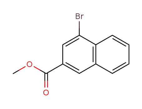 Molecular Structure of 5043-29-8 (2-Naphthalenecarboxylic acid, 4-bromo-, methyl ester)