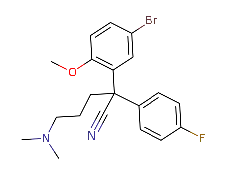 2-(5-bromo-2-methoxyphenyl)-5-(dimethylamino)-2-(4-fluorophenyl)pentanenitrile