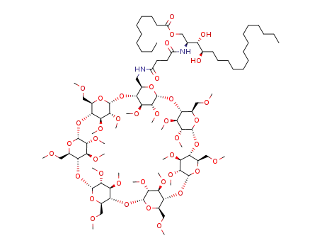6-(N-(1-decanoyloxy-(2S,3S,4R)-dihydroxyoctadecan-2-yl)succinamido)-6I-deoxy-2I,3I-di-O-methyl-hexakis(2II-VII, 3 II-VII, 6II-VII-tri-O-methyl)cyclomaltoheptaose