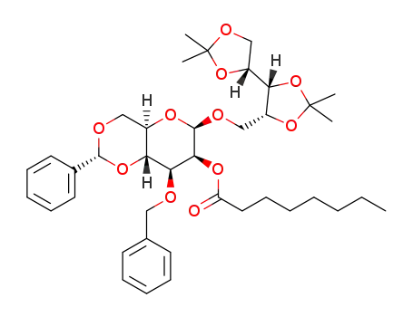 1,2:3,4-di-O-isopropylidene-D-arabinitol-5-yl 3-O-benzyl-4,6-O-benzylidene-2-O-octanoyl-β-D-mannopyranoside